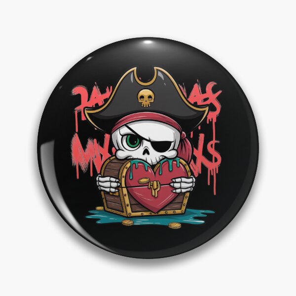 Item preview,  Pirate Skull with Treasure Heart designed and sold by WeranovDesign.