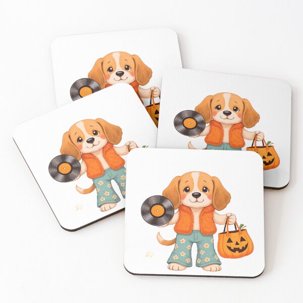 Item preview, Groovy Beagle Dog Halloween Print designed and sold by Kedspicedesign.