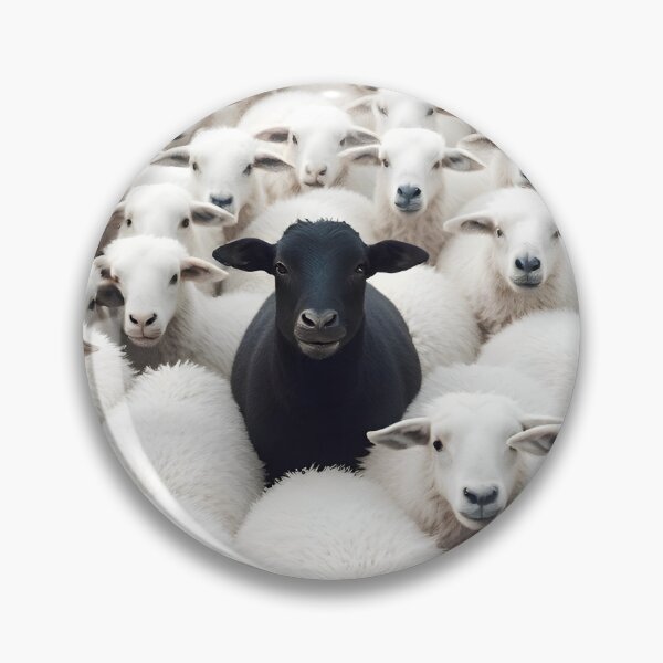 Item preview, "Perfect Fit" Black Sheep - Funny Ironic Quote | Non-Conformist Individualism Art designed and sold by SergioMiklos.