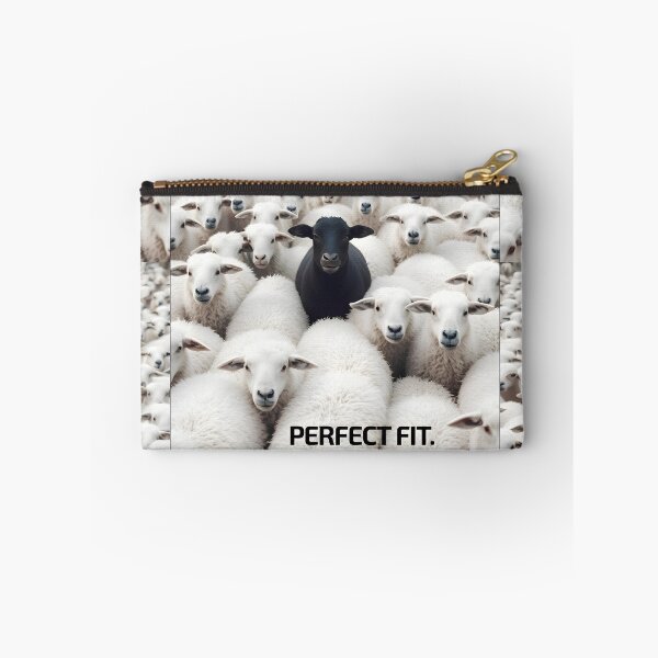 Item preview, "Perfect Fit" Black Sheep - Funny Ironic Quote | Non-Conformist Individualism Art designed and sold by SergioMiklos.