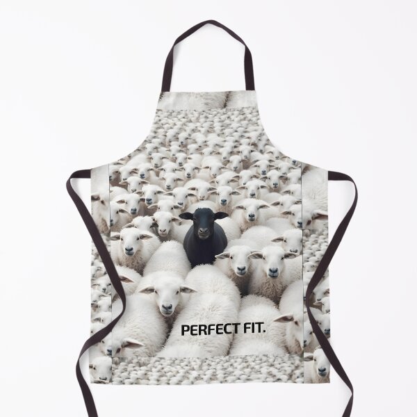 Item preview, "Perfect Fit" Black Sheep - Funny Ironic Quote | Non-Conformist Individualism Art designed and sold by SergioMiklos.