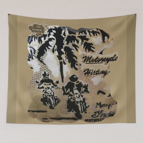 Item preview, Two motocross riders ride through the desert designed and sold by marysfarbklecks.