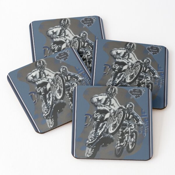 Item preview, Two jumping motocross riders designed and sold by marysfarbklecks.