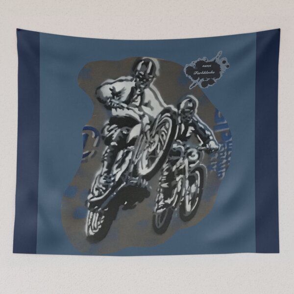 Item preview, Two jumping motocross riders designed and sold by marysfarbklecks.