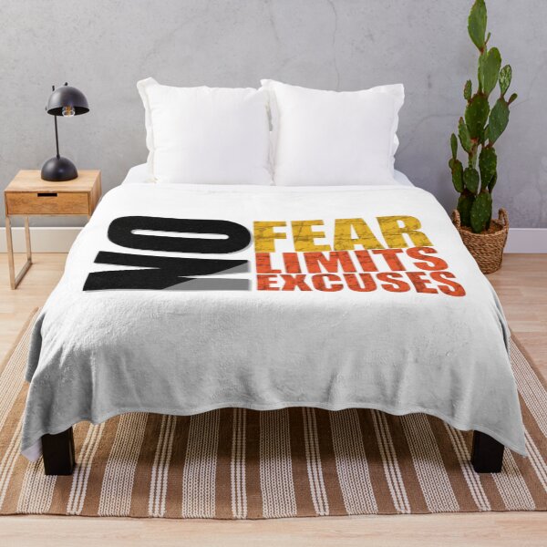 Item preview, No Fear No Limits No Excuses – Motivational Grunge Typography Design designed and sold by Kavya Art.
