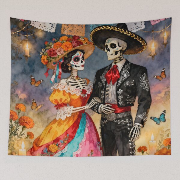 Item preview, Catrina and Mexican Charro, Dia de los Muertos, Mexico. designed and sold by SoniaSarkali.