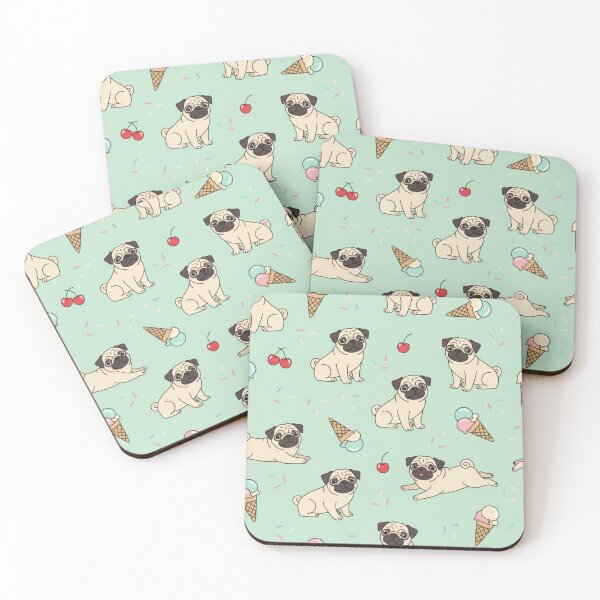 Item preview, Pug & Ice Cream Cone Pattern designed and sold by 0606PM.