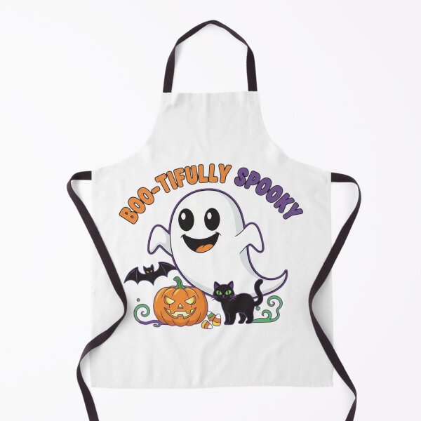 Item preview, Boo-tifully Spooky Ghost Halloween T-Shirt | Cute Ghost, Pumpkin & Black Cat Design designed and sold by Sushikidsntoddlers.