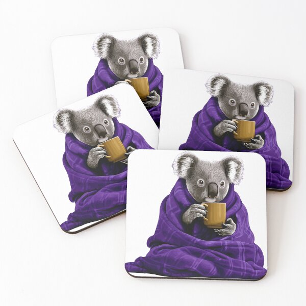 Item preview, Cozy Koala Wrapped in Blanket Holding Coffee Mug designed and sold by CreativeLarysa.