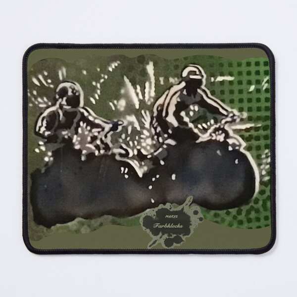 Item preview, Two motocross riders ride through the water designed and sold by marysfarbklecks.