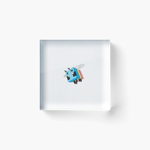 Item preview, Queer Pride Bee – Minecraft Pixel Sticker designed and sold by DesgnsxGifts.