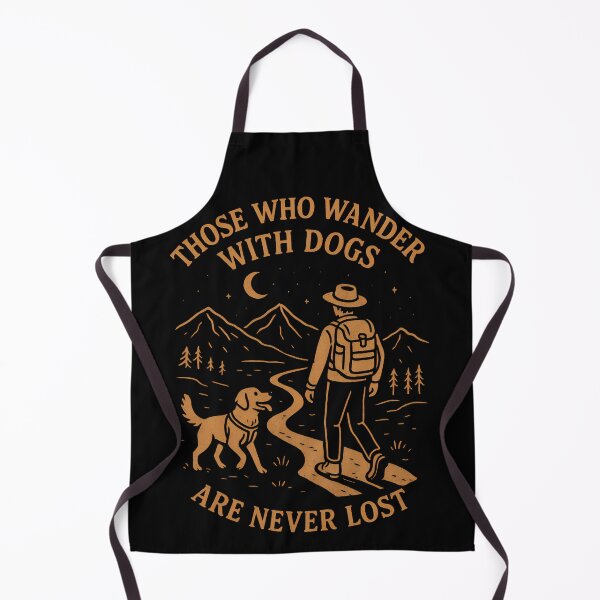 Item preview, Those Who Wander With Dogs Are Never Lost – Retro Hiking and Dog Lover designed and sold by Imaginationbeyond.