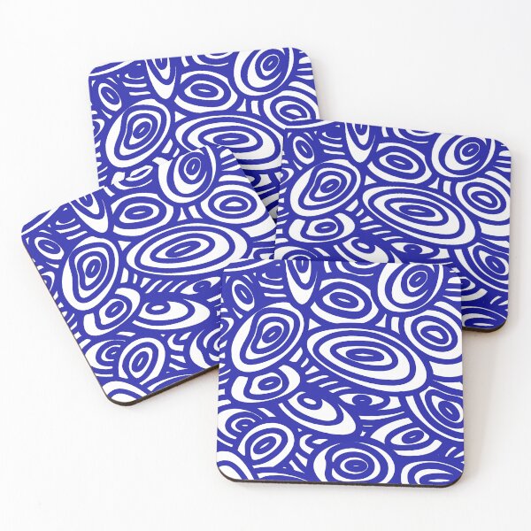 Item preview, Blue organic patterns designed and sold by Mouyouu.