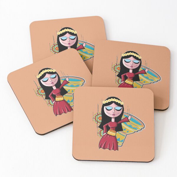 Item preview, Folk Dancing Puppet Girl – Colorful Joyful Art Sticker designed and sold by TaleOfTwo.