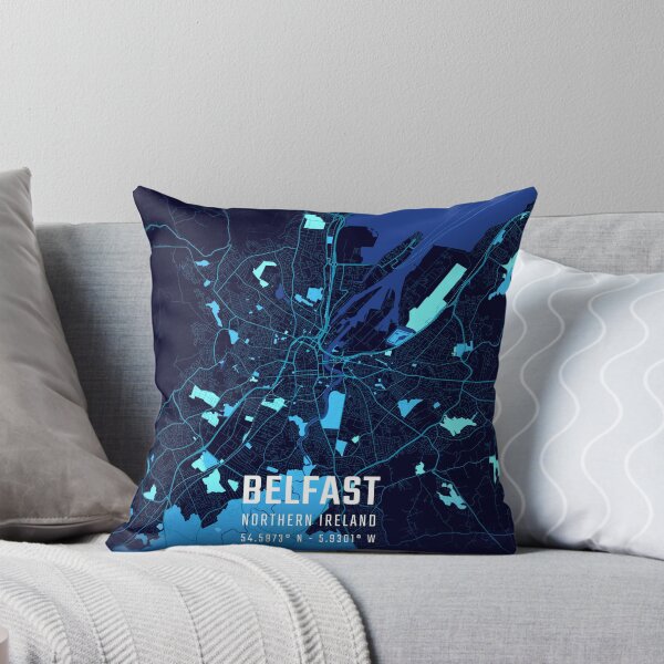 Item preview, Belfast Midnight City Map designed and sold by HomeLivingCo.