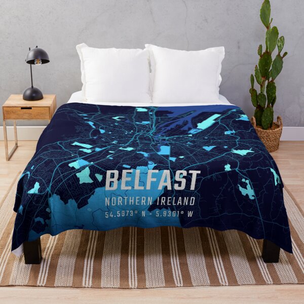 Item preview, Belfast Midnight City Map designed and sold by HomeLivingCo.