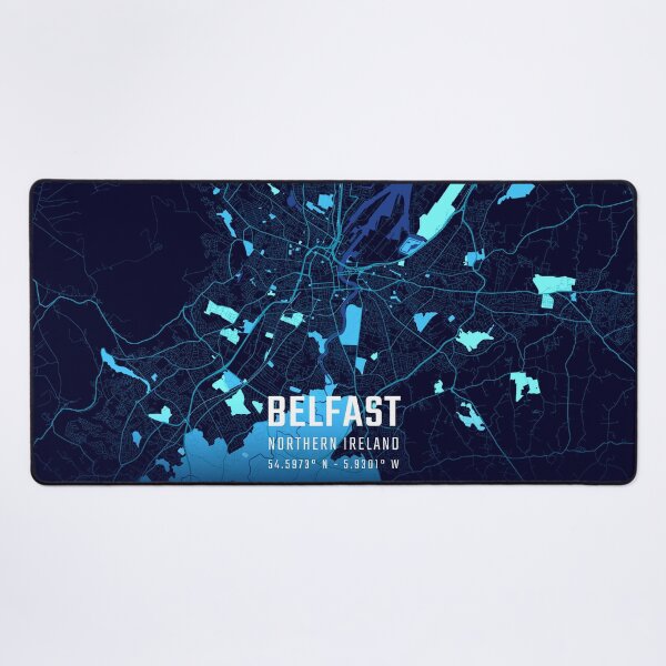 Item preview, Belfast Midnight City Map designed and sold by HomeLivingCo.