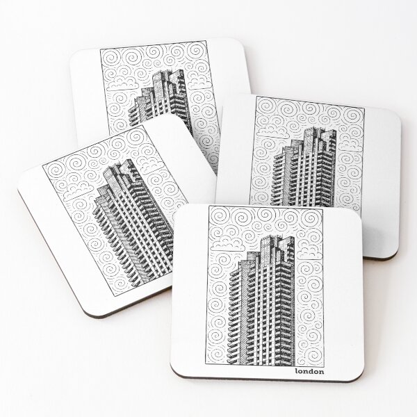 Item preview, London - Barbican, UK sketch designed and sold by ArchiCrumbs.