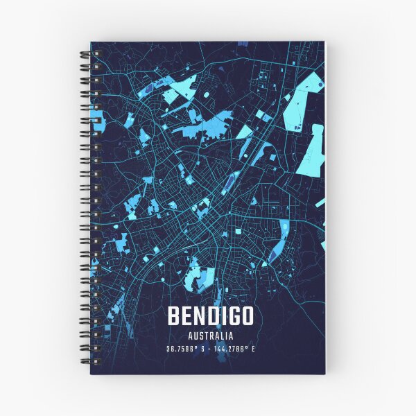 Item preview, Bendigo Midnight City Map designed and sold by HomeLivingCo.
