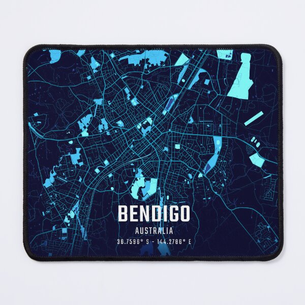 Item preview, Bendigo Midnight City Map designed and sold by HomeLivingCo.