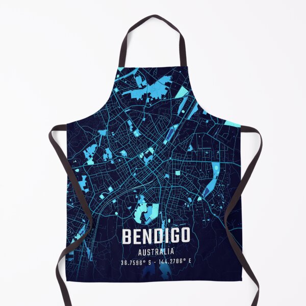 Item preview, Bendigo Midnight City Map designed and sold by HomeLivingCo.