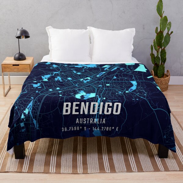 Item preview, Bendigo Midnight City Map designed and sold by HomeLivingCo.