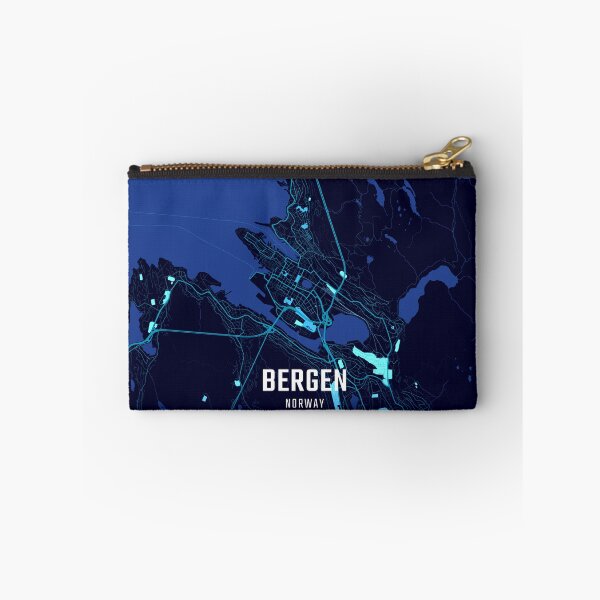 Item preview, Bergen Midnight City Map designed and sold by HomeLivingCo.