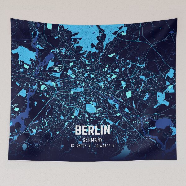 Item preview, Berlin Midnight City Map designed and sold by HomeLivingCo.