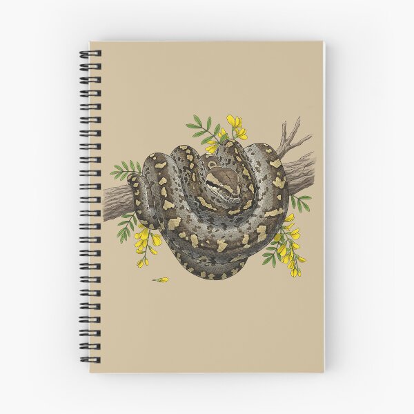 Item preview, African Rock Python with Savanna Blossoms | Wildlife Art designed and sold by BirdsnStuff.