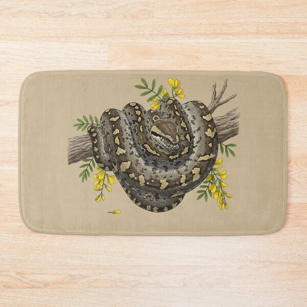 Item preview, African Rock Python with Savanna Blossoms | Wildlife Art designed and sold by BirdsnStuff.