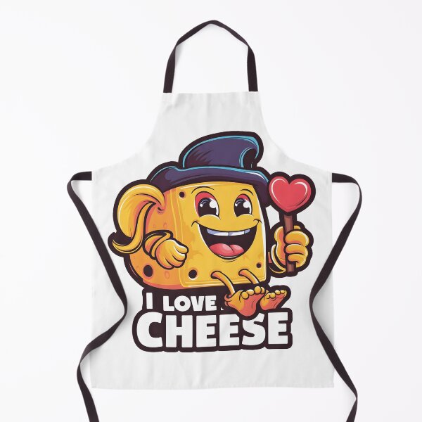 Item preview, Cheesy Love: Cute Cartoon Cheese with Heart. designed and sold by The-T-In-Retro.