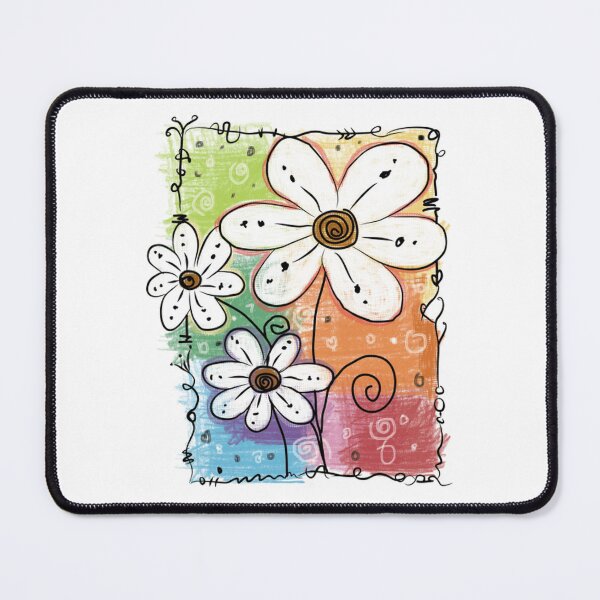 Item preview, Rainbow Garden Daisies Doodle designed and sold by satosakaa.