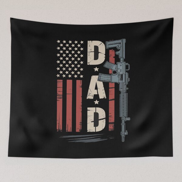 Item preview, Proud Dad Daddy Gun Rights AR-15 American Flag Father's Day designed and sold by khorbiasieno.