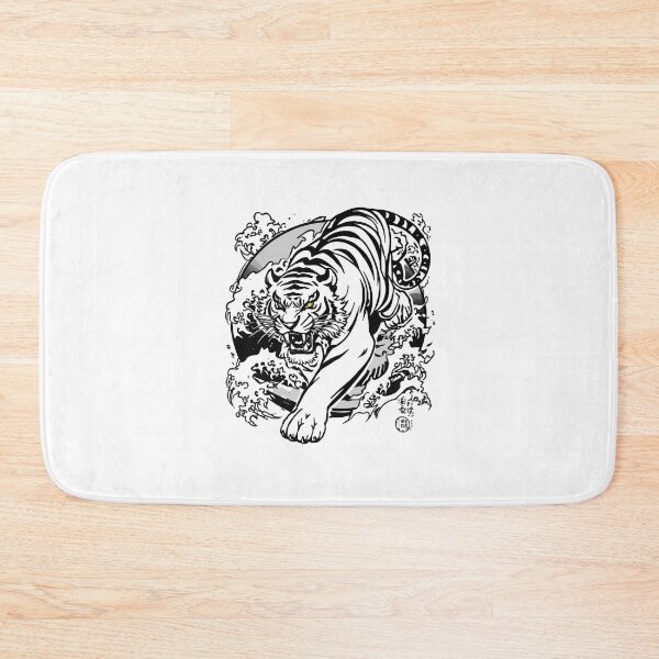 Item preview, Black Moon Tiger — Dark Japanese Irezumi Ink Art designed and sold by Rosemoonjapan.
