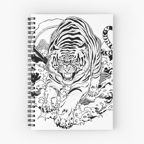 Item preview, Shadow Tiger — Dark Japanese Irezumi Ink Art designed and sold by Rosemoonjapan.