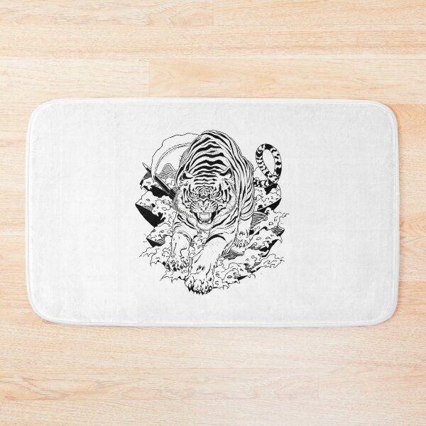 Item preview, Shadow Tiger — Dark Japanese Irezumi Ink Art designed and sold by Rosemoonjapan.
