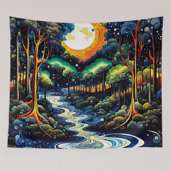 Item preview, Moon over turbulent stream 1 designed and sold by George Hutton Hunter.