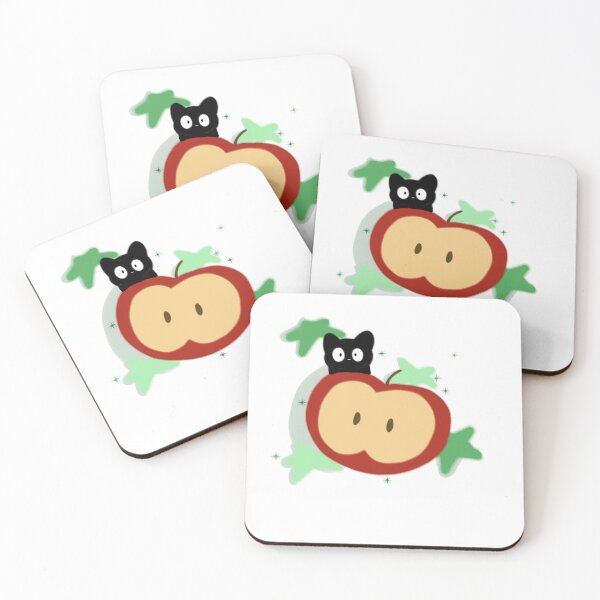 Item preview, Cat on apple cute designed and sold by CardamonSweet.