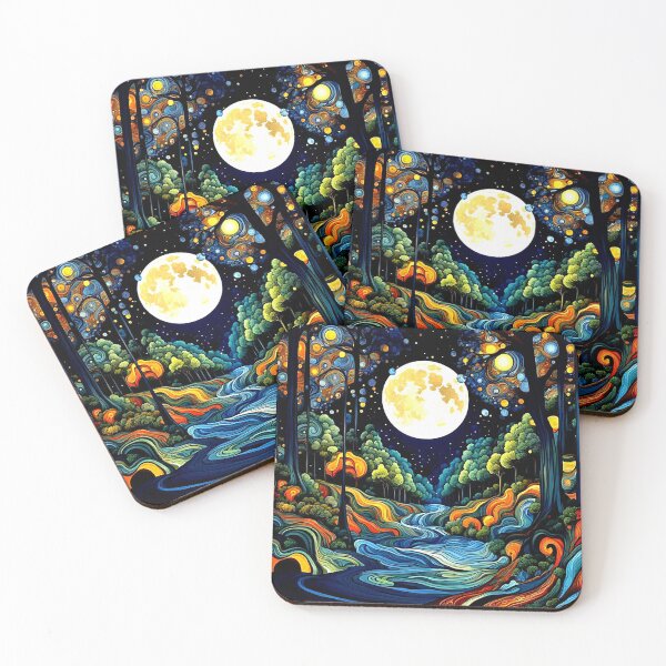 Item preview, Moon over turbulent stream 2 designed and sold by George Hutton Hunter.