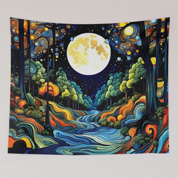 Item preview, Moon over turbulent stream 2 designed and sold by George Hutton Hunter.