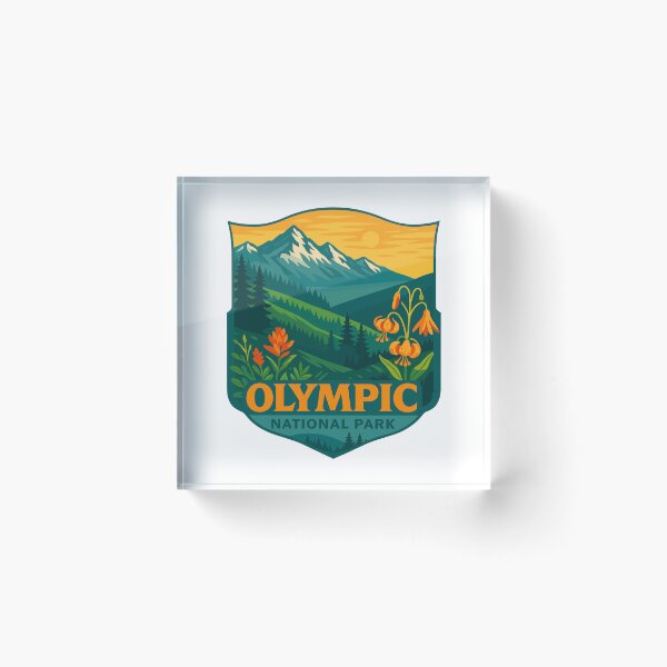 Item preview, Olympic National Park Retro Sticker designed and sold by Ismeal Von.