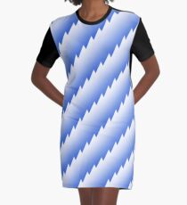 Blue zigzags Graphic T-Shirt Dress