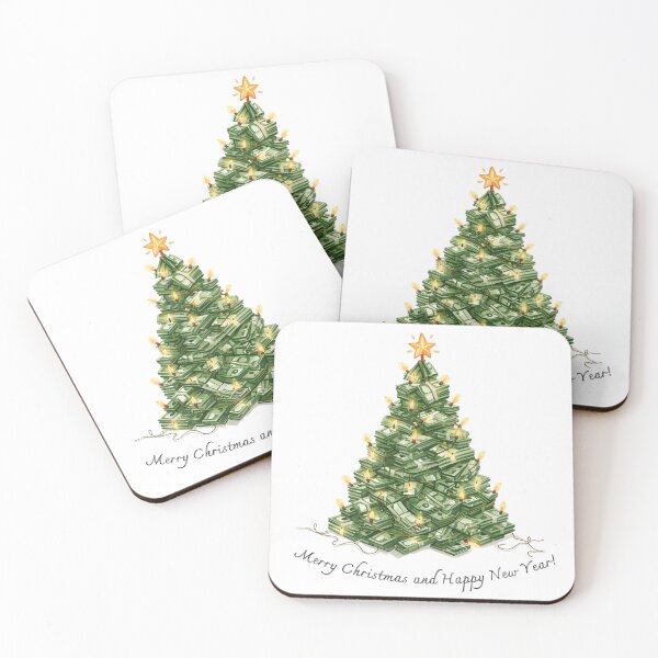 Item preview, Rich Christmas Money Tree Illustration designed and sold by BrightVibesshop.