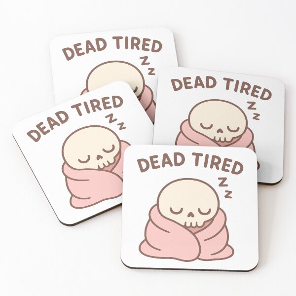 Item preview, “Dead Tired” — Cute Sleeping Skull Illustration designed and sold by Kindly Dead.