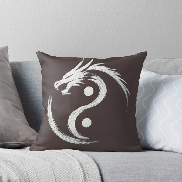 Artikelvorschau, Yin-Yang im Tintenstil mit integriertem Drachen. entworfen und verkauft von © Zenscape Studio 2025.