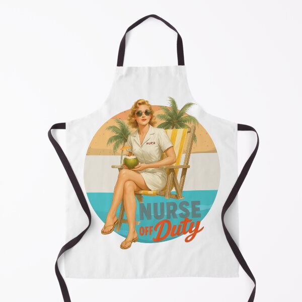 Item preview, Nurse Off Duty Retro Pinup Beach Day designed and sold by NatureStyle555.