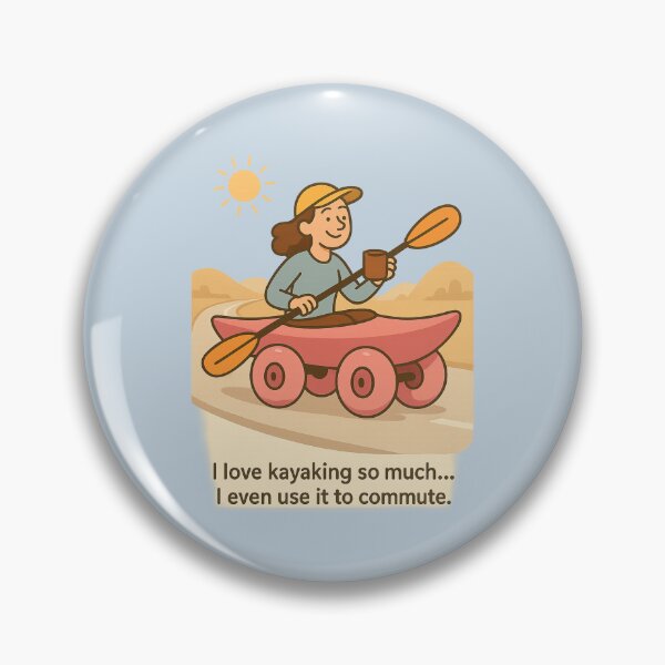 Item preview, Kayak Commute – Outdoor Humor Sticker (Her Edition) designed and sold by BROHLine Studio.