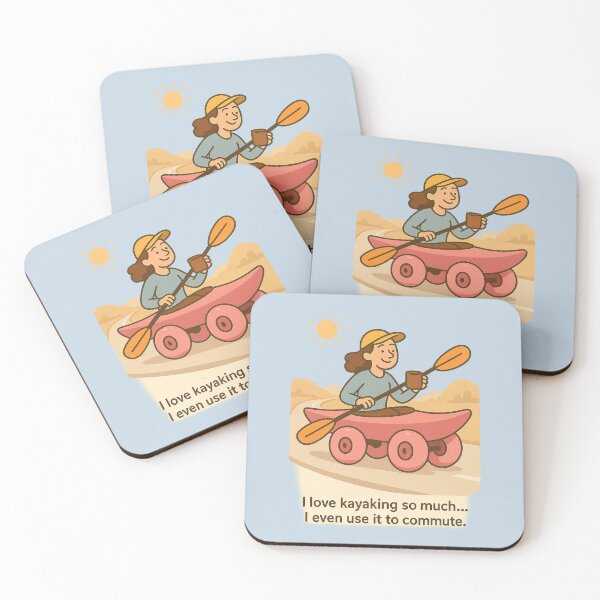 Item preview, Kayak Commute – Outdoor Humor Sticker (Her Edition) designed and sold by BROHLine Studio.