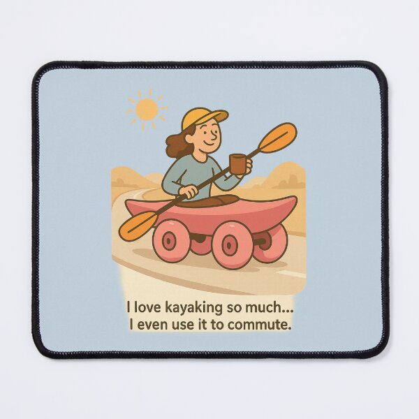 Item preview, Kayak Commute – Outdoor Humor Sticker (Her Edition) designed and sold by BROHLine Studio.