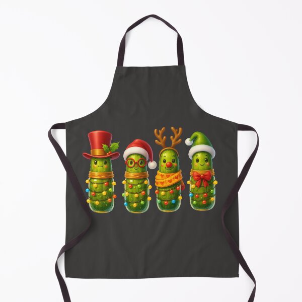 Item preview, Cute Christmas Pickles – Funny Holiday Pickle Characters with Lights and Hats designed and sold by hn79.